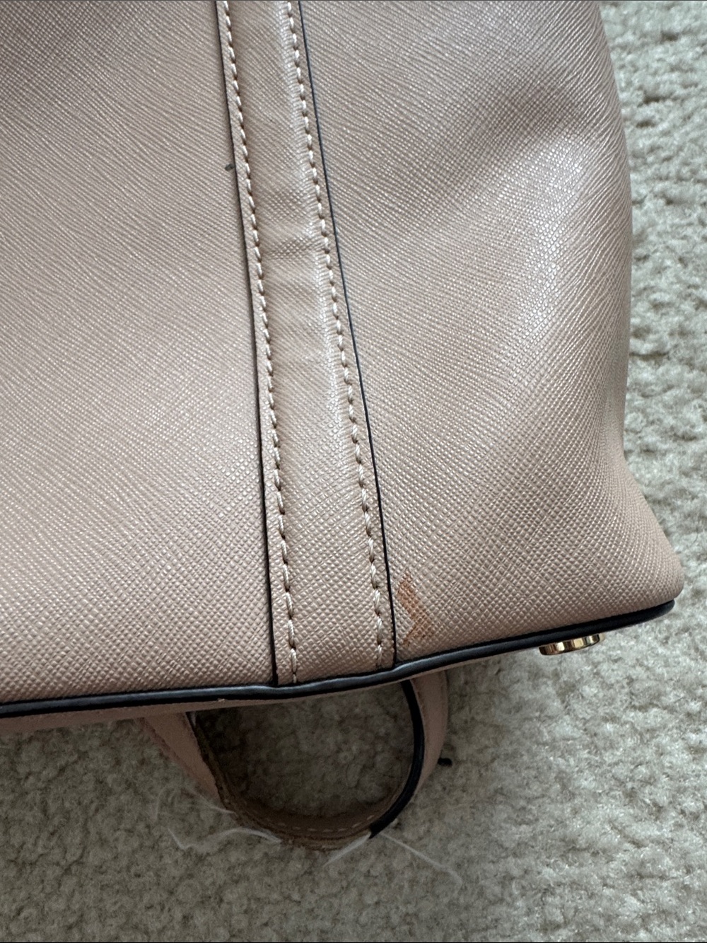Michael Kors Pale Blush Leather Double-Handle Tote - Picture 14 of 14